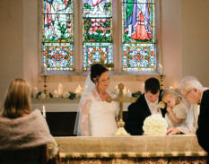 Bride & Groom signing the registry