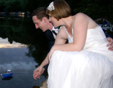 Bride and Groom - pushing the boat out