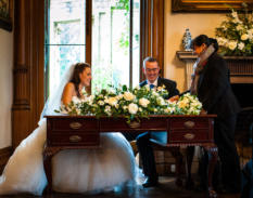 Bride & Groom-signing the registery