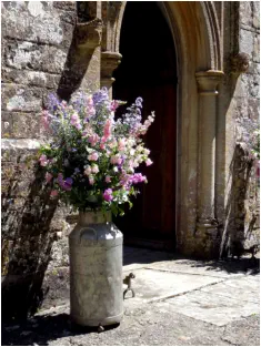 Milk Churns with Flowers