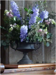 Pewter Urn with Flowers