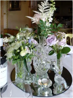 Glass Vases with Flowers